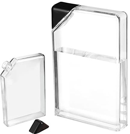HoveeLuty Bouteille d'eau Plate Portable Claire Réutilisable Bpa sans Fuite De Fuite Bouteilles De Boisson Élégante Bouteille De Mémo