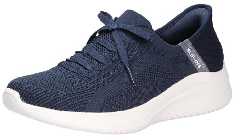 Skechers Damen Ultra Flex 3.0 Brilliant Path, Navy Knit Mint Trim, 35 EU