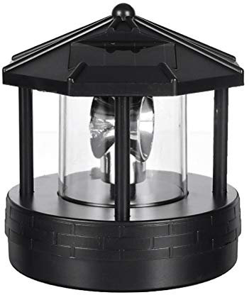 FTVOGUE Solarbetriebener Leuchtturm, Drehbar, für den Außenbereich, Wasserdicht, LED-Solarlicht, Leuchtturm, Turm, Dekorative Lampe Zum Dekorieren von Häusern (Wie gezeigt)