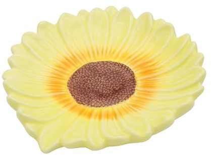 Self Draining Soap Dish Inspired by Daisy Flower Ceramic Waterfall Soap Dish Soap Savers for Bathroom,Shower,Bar Counter