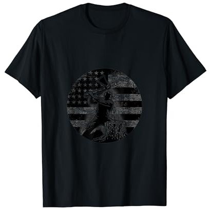 Wood Chopper American Flag USA Flag T-Shirt
