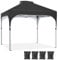 YITAHOME 3x3Meter Instant Heavy Duty Pop Up Gazebo, Waterproof Folding Garden Camping Party Tent Canopy Marquee with 4 Weight Bags for Patio Markets Beach Black