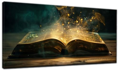 Magisches Buch Diamond Painting Groß XXL 40x90cm, 5D Geheimnis, Full Eckige Steine Bastelset Erwachsene, Malen Nach Zahlen Geschenk Zimmer Deko X-5