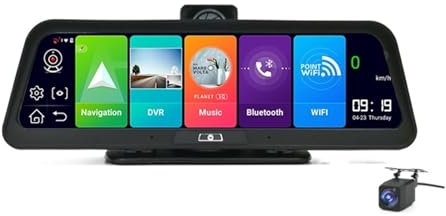 10 4G Car DVR Camera GPS FHD 1080P Android 8.1 Dash Cam Navigation ADAS vehicle Video Recorder Dual Lens Night Vision(4G 15M Back Camera,32G)