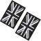 Union Jack Patch, 2pcs Sew On Badges for Backpacks Clothing Hook and Loop Patch Embroidered UK Flag Black & White Military Patches Sticky Back Pads for Tactical Bag Jacket Jeans Uniform Fabric