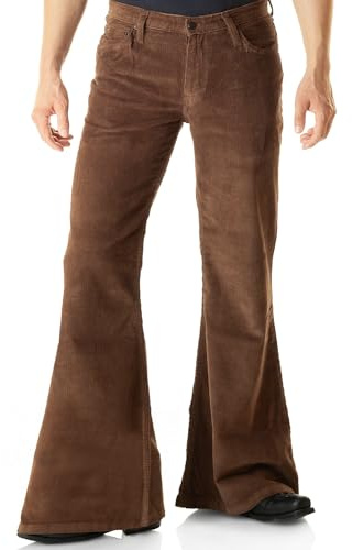 Comycom Herren Cord Schlaghose braun