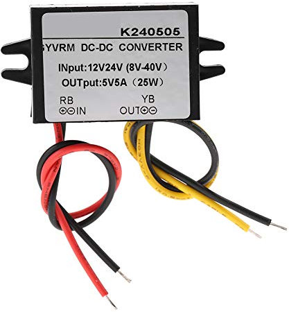 Konverter, Konverter 12 V/24 V auf 5 V, 5 A DC zu DC -Konverter, Abwärts-Volt-Modul, Platine, Netzteil, Transformator, Stromwandler