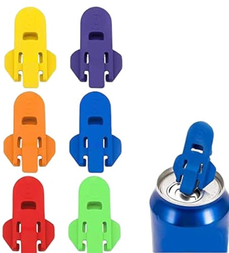 WHYCNJL 6 Stück Dosenverschluss Getränkedosen Verschluss Dosenöffner zum Öffnen von Getränken Ringöffner Getränke Dosendeckel Getränkedosendeckel Manueller Dosenöffner für Bier Soda Getränke