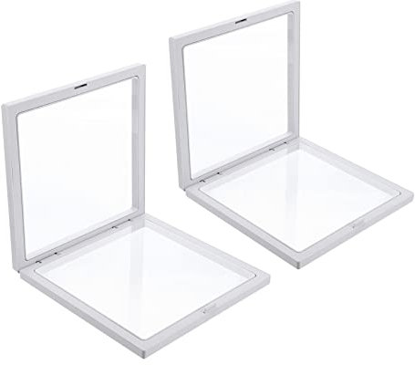Weißes 3D-schweberahmen Display mit 2 Stück Kunststoff