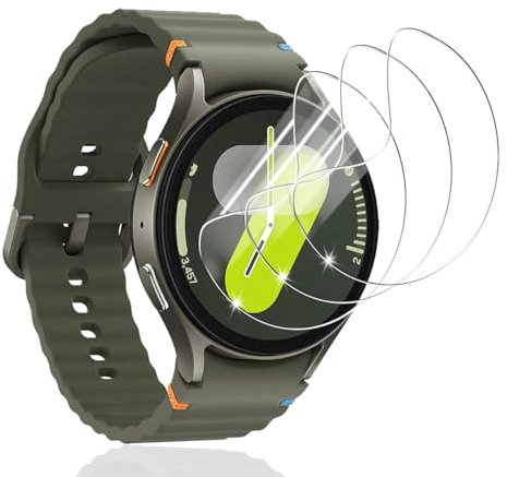 Bekiikoo Protector Samsung Galaxy Watch 7 40mm [3 Piezas], TPU flexible de protección completa, HD Antiarañazos, cobertura completa, libre de burbujas Protector de Pantalla por Galaxy Watch 7 40mm