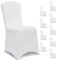 DETEX® Stuhlhussen 10er Set Weiß Hochzeit Stretch Dehnbar 30°C Waschbar Stuhlbezug Hussen für Stühle Bezug Überzug Cover Deko Hochlehner ohne Armlehne