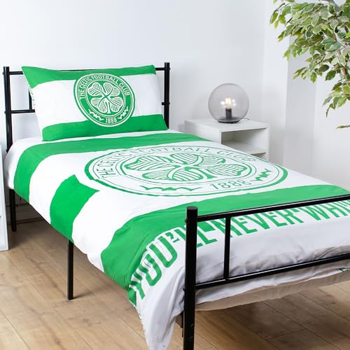 The Gift Scholars Keltisches Bettwäsche-Set für Einzelbett, offizielles Lizenzprodukt, wendbar, inkl. Kissenbezug, perfekt für Kinder, für Bhoys und Wee Lasses