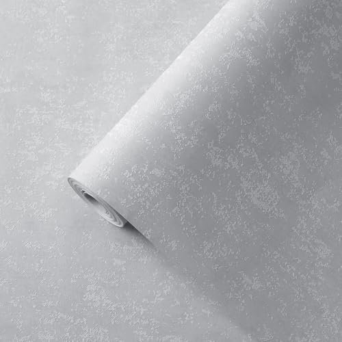 Industrial Concrete Wallpaper - Space Grey Cement with Subtle Metallic Glitter Textured Wallpaper Feature Retro Decorative Luxury Wall Paper Roll for Living Room, Hallway, Bedroom