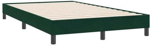 vidaXL Bettgestell ohne Matratze Dunkelgrün 120x220 cm Samt