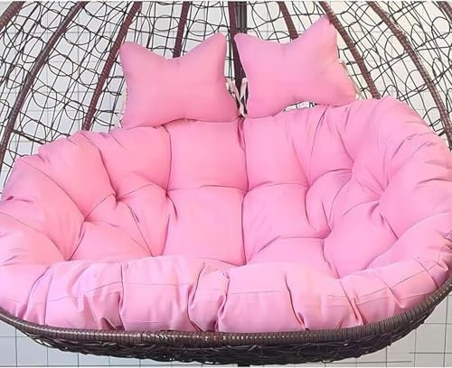 Double Hammock Swing Chair Cushion Replacement, 2 Seater Egg Chair Cushion, Outdoor Patio Wicker Loveseat Hanging Swing Egg Chairs (Only Cushion)(L,150 * 110cm/59 * 43in)