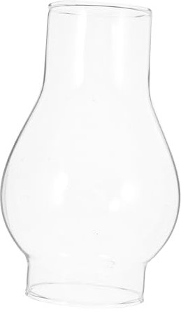 Luxshiny Vintage Glasöl-lampe Schirm Ersatzglas Frosted Lampenschirm für Petroleumlampe Windgeschützte Glaskuppel für Dekoration und Camping Installieren Transparent