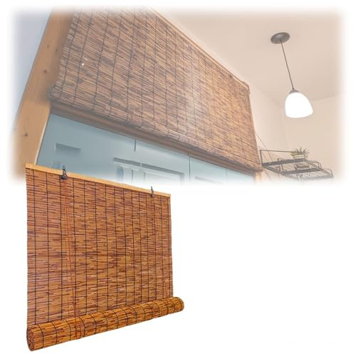 BZCKBZ Store Bambou Extérieur Naturel Rideau De Roseau Anti-UV Store Venitien Bois Store Bateau en Bambou pour Fenetre Terrasse Jardin 50x230 100x200 120x220 150x300