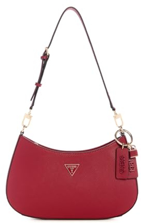 GUESS Damen Noelle Ii Top Zip Shoulder Bag Umhängetasche, Granat