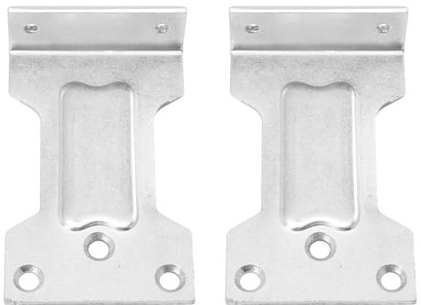 Door Closer Iron Silver Parallel Installation Plates 2pcs | L Shape Parallel Installed Plate, Metal Parallel Plate for Head Door Closer, Simple Install