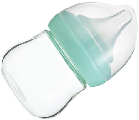 Gatuida Weithals Glasflasche 90ml für Neugeborene Hitzebeständig und Leicht Kleines Babyfläschchen zur Sicheren Fütterung und Anti Kolik Pflege