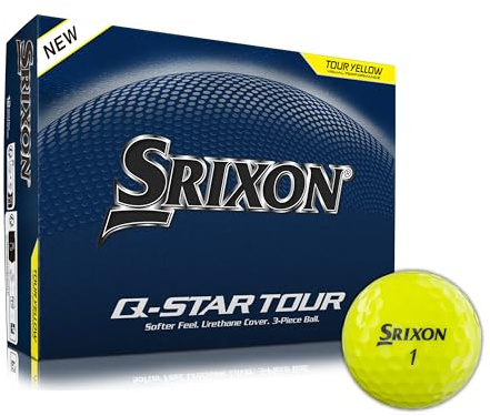Srixon Q-Star Tour Golfball mit ultradünner Urethan-Oberfläche der Spitzenklasse | Spin Skin+ der neuen Generation | Weiches Schlaggefühl | FastLayer Core-Technologie | 12er-Pack
