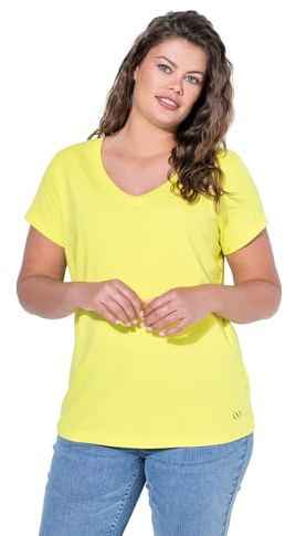Laurasøn T-Shirt, V-Ausschnitt, 1/2 Arm, Oeko-TEX Made in Green zitrusgelb 48+ 837109400-48+
