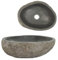 vidaXL Lavabo en Pierre de Rivière Ovale 30-37 cm Vasque Lave-Main Toilette