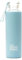 Irisana - Botella de Agua - 550 ml - Azul - 7 x 7 x 25 cm - Garrafa Deportiva de Cristal Ideal para Gimnasio - Borosilicato y Silicona - Colección Bbo