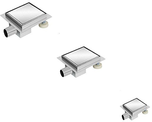 walexo Bodenablauf Duschrinne in verschiedenen Größen und Modellen (RANDABLAUF, 150 x 150 mm)