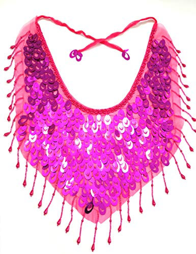 Astage Bauchtanz Gesichtsschleier Schal Trible Ägyptische Maske Halloween Zubehör - Pink - Einheitsgröße