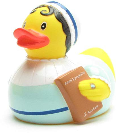 Duckshop l Jane Austen Badeente l Gummiente - L: 11 cm