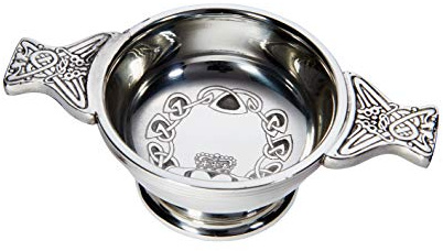 Pewter Claddagh Quaich Bowl (with Engraving)