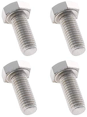 MroMax Perno de cabeza hexagonal M8 para mano izquierda M8-1,25 x 20 mm, UNC 304, tornillos hexagonales de rosca inversa, 4 unidades