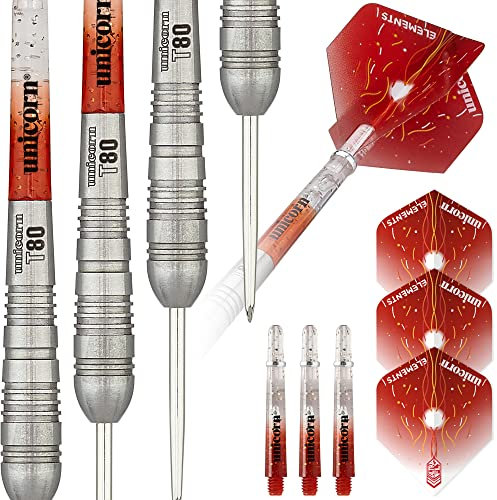 Unicorn Core XL Striker Dartpfeile mit Stahlspitze, rot, 25 g