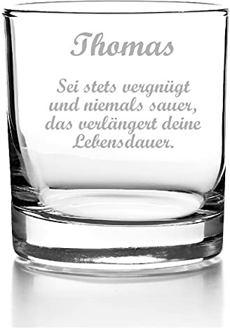 Whiskyglas mit Gravur, Personalisiert mit Namen Geschenk für Männer Whiskeyglas für Papa Design 4