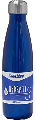 Longridge's Hydrate 500 ml Trinkflasche Wasser, Schwarz