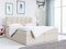 MKS MEBLE Boxspringbett 120x200 mit Bettkasten, Bett mit Multipocket - Matratze H3 Topper, Polsterbett 120x200 mit Bettkasten Kopfteil, Boxspringbett mit Matratze H3, RICO - Creme Velvet
