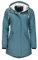 Dry Fashion Damen Regenmantel Malmö - Frauen Regenjacke Jacke mit Kapuze Lang Winddicht Wasserdicht Gefüttert mit Teddyfleece in Petrol Größe 48