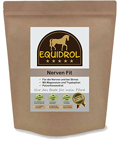 Equidrol Nerven Fit 500g - Beruhigung für Pferde - mit Magnesium und Tryptophan für die Nerven des Pferdes