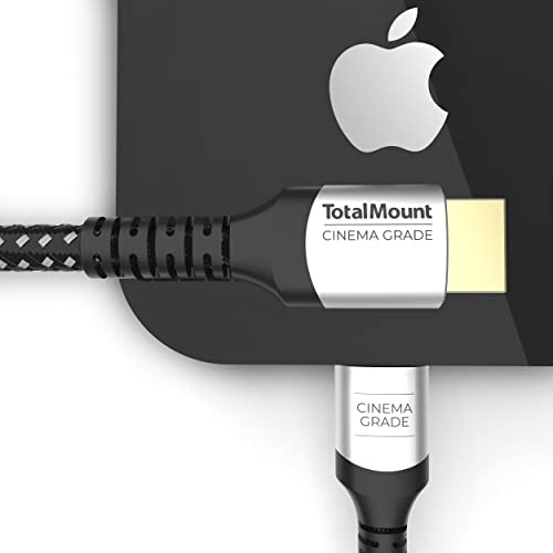 TotalMount Cinema Grade – Gold-Plated HDMI Cable for Apple TV (10 Feet) | Full Apple TV Compatibility – Stunning Picture Quality: HD, 4K, 8K, and 10K
