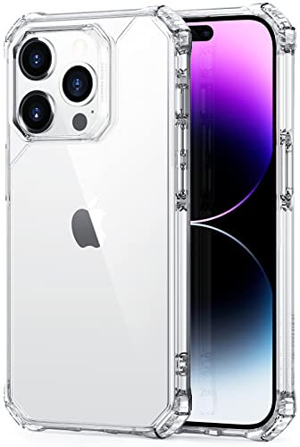 ESR Air Armor Case, Compatible with iPhone 14 Pro Case, Military-Grade Drop Protection, Shock-Absorbing Air-Guard Corners, Yellowing Resistant, Hard Acrylic Back, Scratch Resistant, Clear