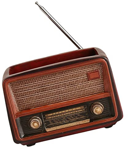 Abaodam Blumentopf Retro Design aus Kunstharz Kreativer Radio als Desktop Pflanzgefäß Multifunktional und Stilvolle Dekoration für Sukkulenten und Gräser für Bücherregale oder Schränke