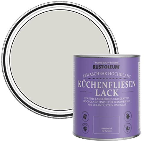 Rust-Oleum Brown Water-Resistant Kitchen Tile Paint in Gloss Finish - Mocha 750ml