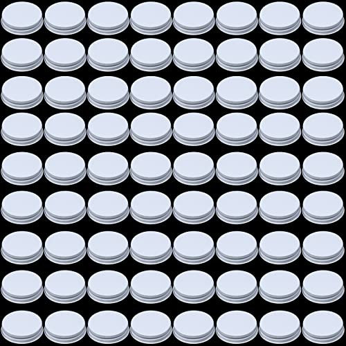 Patelai 38 mm White Growler Caps Lids, Tinplate Metal Screw Caps with White Filling Glue Fits for Most 1/2 and 1 Gallon Jugs(72 Pieces)