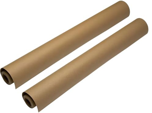 Hawksbill Kraftpapier-Rolle, Doppelpack, recycelbares braunes Papier, Jumbo-Set, 500 mm x 50 m, Vorteilspack für Kunst und Handwerk, Geschenkpapier oder Geschenkverpackung, Verpackung, Hohlraumfüllung