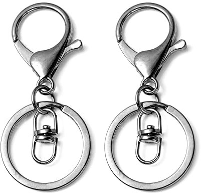 ELSAIL 5pcs Legierung Schlüsselanhänger Verschluss Haken Gold Silber Gliederringe Karabinerverschlüsse for Schmuckherstellung Entdeckungen DIY Charms Zubehör 30x69mm (Color : Bun Black 8)