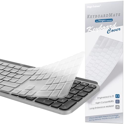 Digi-Tatoo Tastaturabdeckung für MAC Version Logitech MX Keys S/MX Keys/Craft Keyboard (EU/UK ISO-Layout, 7 Form Enter Key mit Zifferntasten) – Tastaturschutz