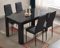 Blisswood Dining Table Set, Dining Table And Chair Set, Pu Leather Dining Room Chairs and 17mm Thick Table Top Long Modern Dining Table Set (Black Marble Dining Table And 4 Black Chair)