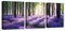 CCWACPP Leinwandbild, Lavendel, 3 Paneele, Blumenbild, Wanddekoration, Lavendelblume und Wald, Malerei, Druck, Schlafzimmer, Dekorrahmen (Lavendel, 28 x 35 x 3 Stück)