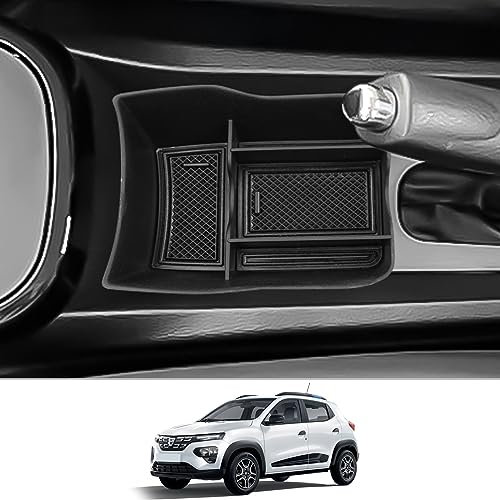 CDEFG Kompatibel mit Dacia Spring 2021-2023 2024 Electric EV Mittelkonsole Organizer Aufbewahrungsbox Spring 2024 Handschuhfach Unten die Mittelarmlehne Spring EV Zubehör